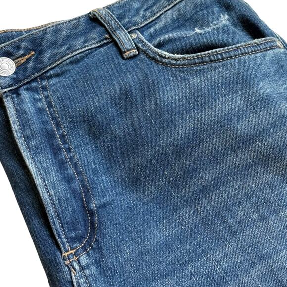 Chico’s High Rise Distressed Straight Leg Crop Jeans Size 14 - Picture 5 of 10